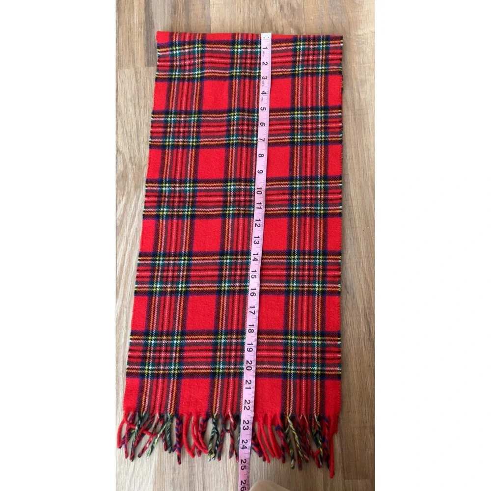 Harold's Wool Red Tartan Plaid Scarf